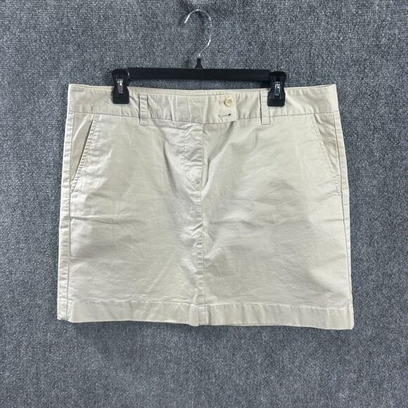 Vineyard Vines Chino Golf Skirt Khaki Mini Skirt Size 14 Summer Outings Preppy - Picture 1 of 14